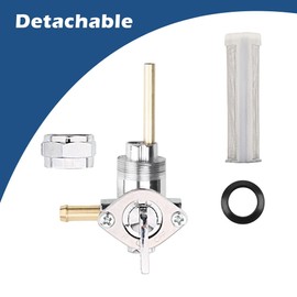 TSUNG 22mm Petcock Fuel Valve Shut Off Tank Switch Compatible with Harley Davidson Sportster Big Twin Dyna Electra Glide Heritage Softail Springer Low Rider Tour Glide (Left Outlet)