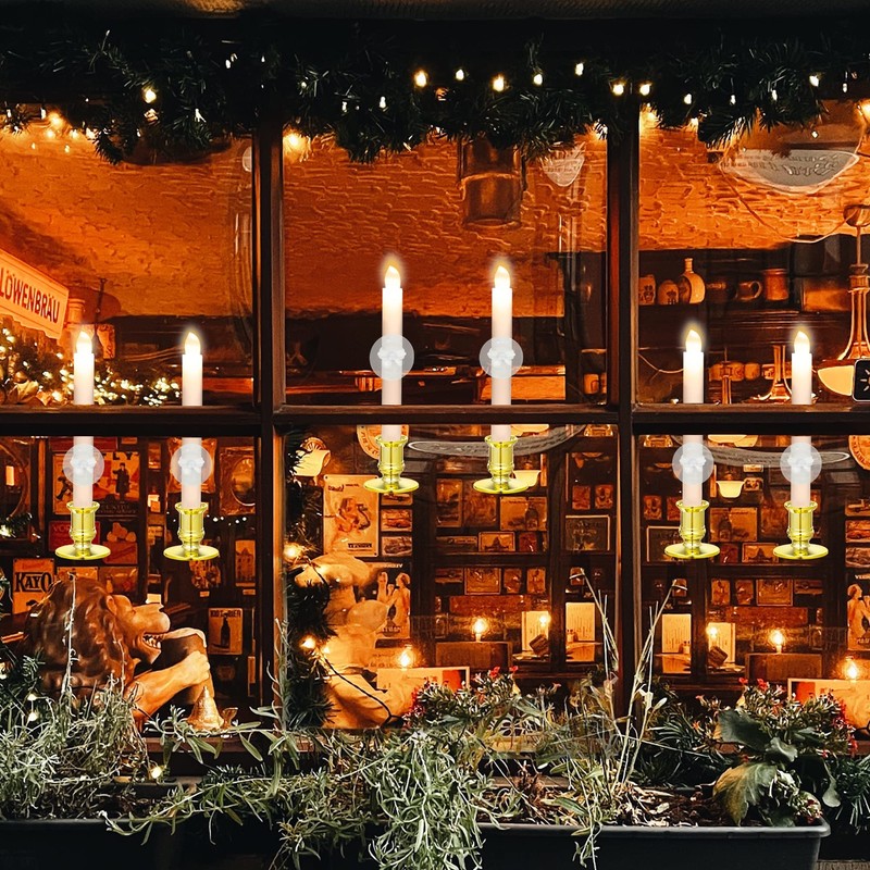 YAUNGEL Window Candles, 10 Pack LED Battery Operated Christmas Candles