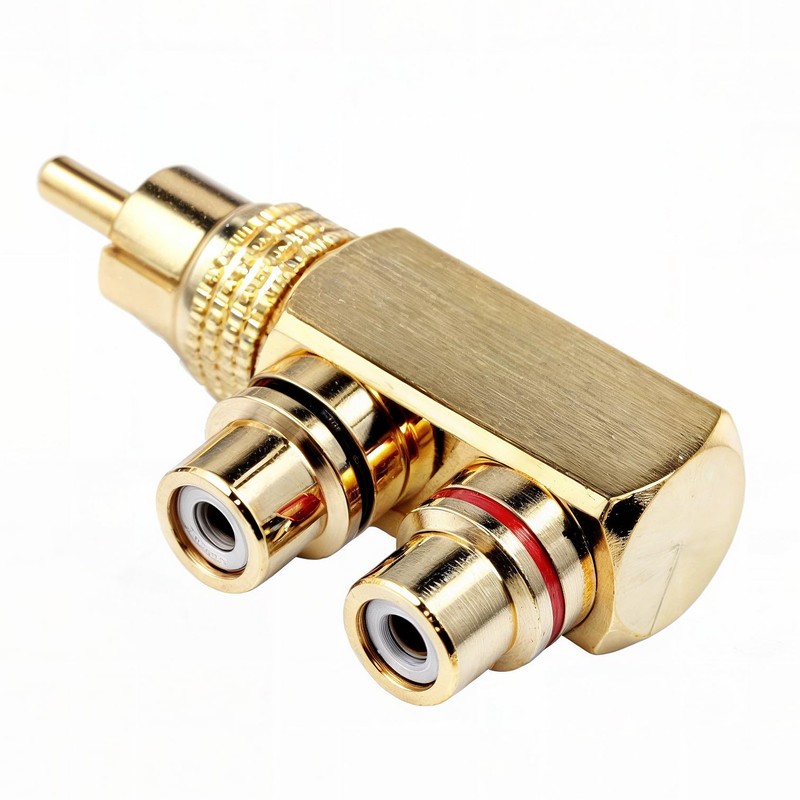 RHINORO (Pack of 2 Premium Copper RCA Right Angled Mono