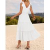 ZESICA Women's 2025 Summer Boho Casual V Neck Sleeveless Midi