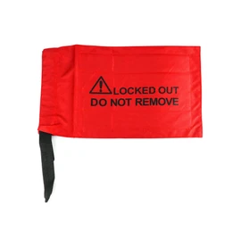 QWORK Electrical Plug Lockout Lock Bag, Safety Plug Lockout Tagout Bag for Oversized Electrical Plug and Hoist Control, 10 x 17 in, Red, 2 Pack