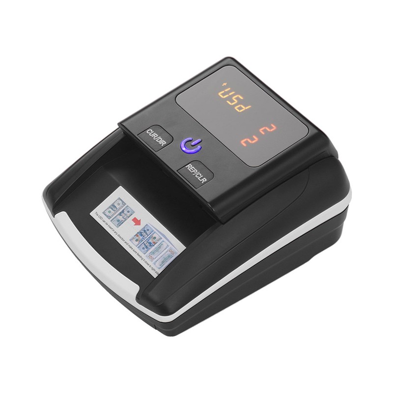 Portable Small Banknote Bill Detector Denomination Value Counter UV/MG/IR Detection