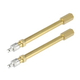 Hihaha Tire Valve Stem Air Inflation Extension Adapto/Outer for Car Motorcycle/Durable 3.94" / Brass Tone 2 Pcs
