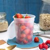 LATERN 24Pcs Plastic Containers with Lids, 950ml /32oz Reusable Food