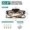 DWVO Ceiling Fan with Light Bladeless, 20 Inch Modern Enclosed