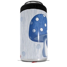 WraptorSkinz Skin Decal Wrap compatible with Yeti 16oz Tall Colster Can Cooler Insulator Mushrooms Blue (COOLER NOT INCLUDED)