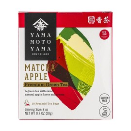 Yamamotoyama Japanese Yamamotoyama MATCHA APPLE Premium Green Tea 10 Pyramid Tea Bags, 0.7oz