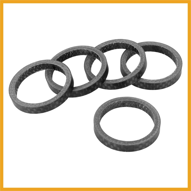 Partuto 5pcs Headset Spacer Matte Black Fit 1 1/8 Inch