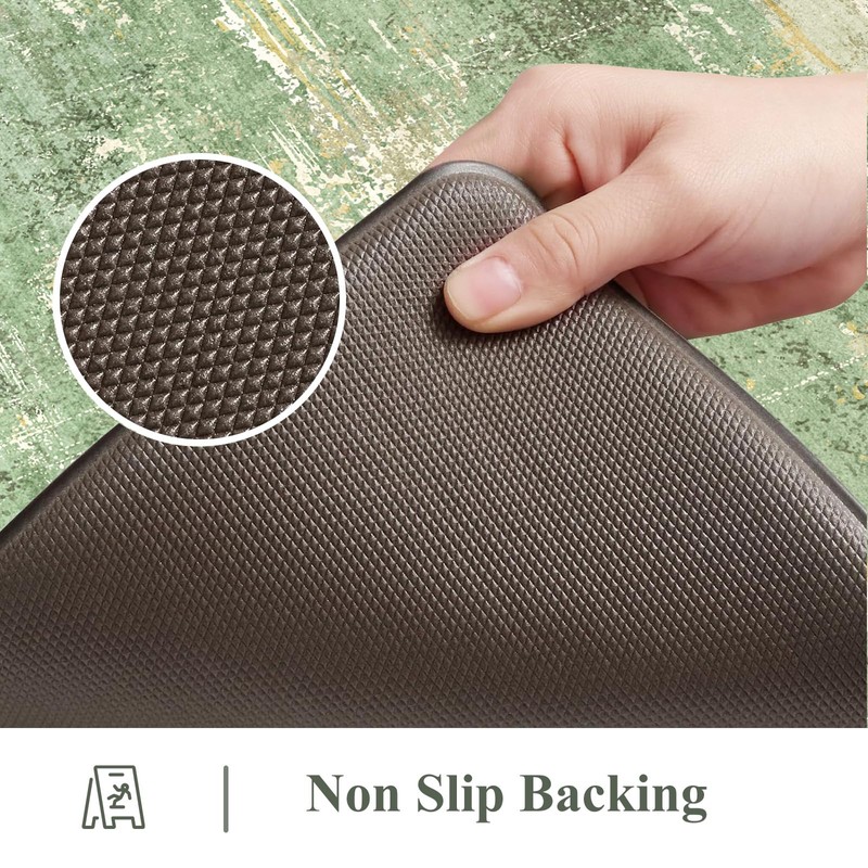 Collive Kitchen Mats Cushioned Anti Fatigue, Modern Abstract Non Slip