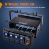 Nilight 4 Gang Rocker Switch Box 12V SPST ON Off