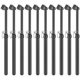 Yunsailing 10 Pcs Dual Head Tire Pressure Gauge Tire Gauge Air Pressure Gauge for Tires Range 10-150psi, 0.7-10.3bar, with Hook for Trucks Car Rv Van (Black)