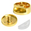 Golden Upgraded 3-5mm Frameless Mirror Mounting Hardware 4 Pack Dual-Screw