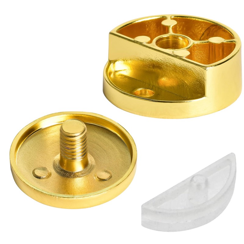 Golden Upgraded 3-5mm Frameless Mirror Mounting Hardware 4 Pack Dual-Screw