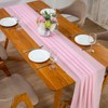 YUNSHANGHE Modern Chiffon Table Runner, 70 x 300 cm, Washable