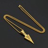 Arrowhead Pendant Necklace - Color: Black