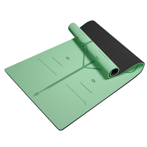 Eco-Friendly TPE Yoga Mat - 183x61x0.8 cm, Non-Slip, Lightweight, and