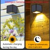 CNAHIWO Solar Sconce Lights Outdoor, Motion Sensor, Dimmable Up and