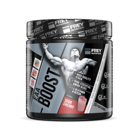 FREY Nutrition AminoXplode 400 g - Sour Cherry - Contains all 8 Essential Amino Acids (EAAs) - High Proportion of Branched Chain Amino Acids (BCAAs) - Free from Artificial Vitamin Additives