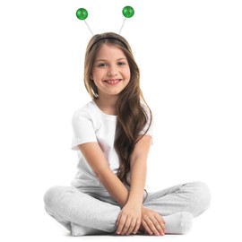 VALICLUD Stocking Stuffers Space Christmas Alien Headband 6pcs Green Deeley Boppers Christmas Alien Costume for Adults Kids Party Hair Accessory Silver Headband Stocking Stuffers Space