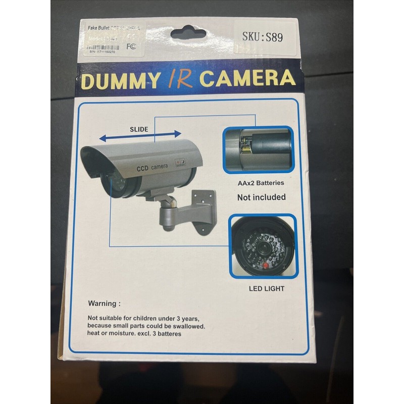 Realistic Dummy IR Camera Realistic Looking With Flashing Red Light