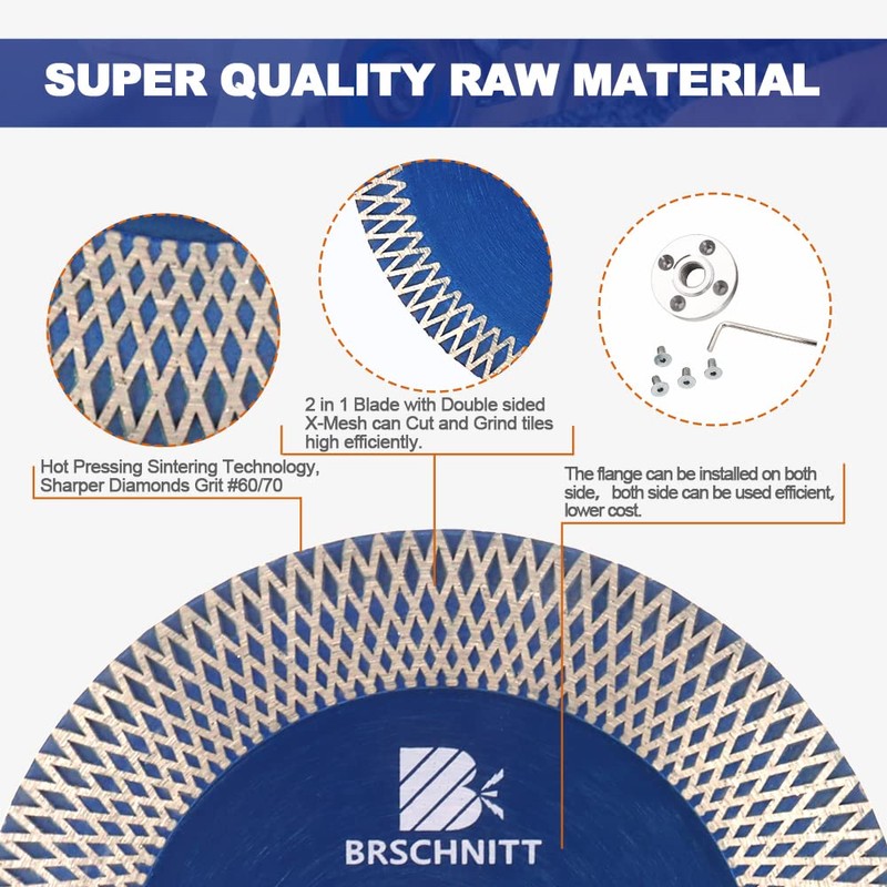 Diamond Porcelain Tile Saw Blade - BRSCHNITT 4" Super Thin