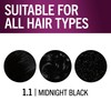 Schwarzkopf Keratin Permanent Hair Dye Cream, 1.1 Midnight Black, Professional