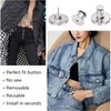 Suytvenxau 12 Sets Reusable Metal Jeans Button Pins for Loose