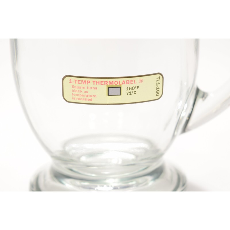 1-Temp Thermolabel 160°F/71°C Temperature Label for Dishwashers Pack of 24