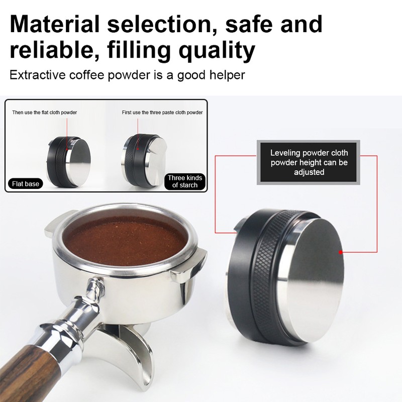 58mm 2-in-1 Coffee Distributor and Tamper Stainless Steel Dual Head