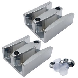 60mm x 50mm Glass Shower Door Bottom Guide (2Pcs) for Frameless Sliding Shower Door