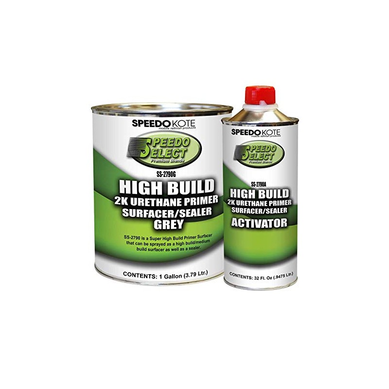 Speedokote SS-2790G/SS-2790A Super Fill High Build Primer Gray gallon kit.