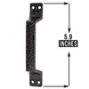 Heavy Duty Metal Door Handle for Grab - Black Rustic