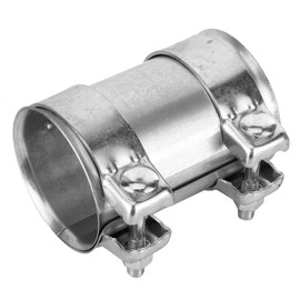 Car Exhaust Pipe Connector, Universal 3 Inch 76mm Car Stainless Steel Exhaust Pipe Connector Adapter with Double Clamp Joiner Exhaust pipes and fittings