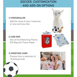 DolliBu Llama Stuffed Animal with Soccer Ball Plush - Soft and Huggable Llama, Adorable Playtime Plush Toy, Cute Farm Life Gift, Super Soft Stuffed Doll Animal Toy for Kids, Adults - 11.5 Inches