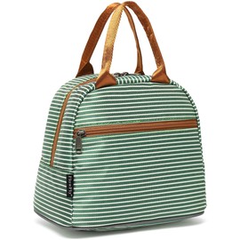 FlowFly Insulated Lunch Cooler Bag - Tote Bag Organizer for Women/Men, Green