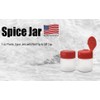 1 oz Plastic Spice Jars with Red Flip & Sift