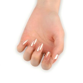 Rchovsam Short Press on Nails Round Nails Press Ons Solid Brown Plating Designs False Nails Full Cover Glossy Artificial Acrylic Fake Nails Gift for Women 30pcs