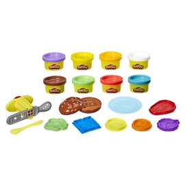 Play-Doh Kitchen Creations Burger and Fries Set with 8 Non-Toxic Colors