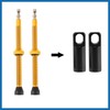 A ABSOPRO 2pcs Aluminum Alloy 80mm Bike Tubeless Valve Stems