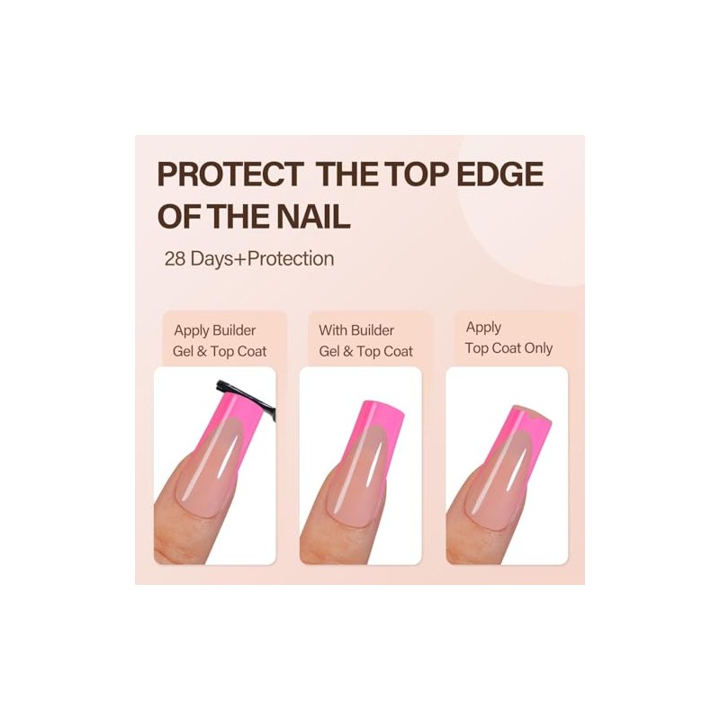 Vansiho 300 Unidades de Uñas Postizas de Gel Francesas, Uñas