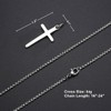 Joxevyia Men's Cross Necklace Small Stainless Steel Cross Necklace Simple