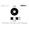 (25 Pack) Thick Rubber Washers 3/4" OD X 1/4" ID