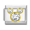 Quiges - 9mm Italian Style Charm Link Module Stainless Steel