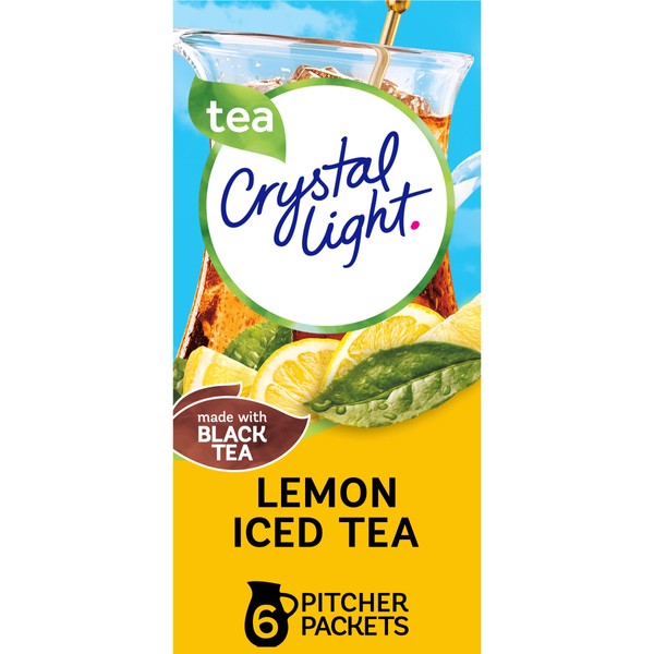 Crystal Light Sugar-Free Lemon Iced Tea Naturally Flavored Powdered Drink Mix 72 Count Pitcher Packets