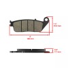 Caltric Front and Rear Brake Pads for Honda VT1300CX Fury