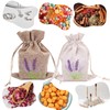 CHENYU Pack of 16 Lavender Bags Empty White and Linen