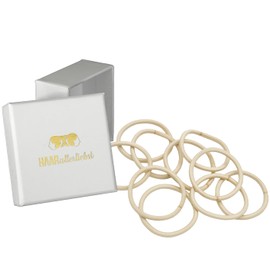 HAARallerliebst® Pack of 20 Thick Beige Hair Bobbles Colour Light Blonde, Metal-Free Braid Elastics, Blonde for Women, Girls & Men, Including Box for Storage for Hair Accessories, Hair Scrunchies &