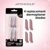 JAPONESQUE Dermaplaner Replacement Blades 4-Pack, Facial Razor Blade Heads Only