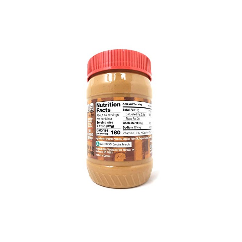 Wegmans Organic Creamy Peanut Butter Spread (2 Pack, Total of