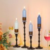 Gradient Blue Taper Candles 4 Pack Short Candlesticks 5inch Short